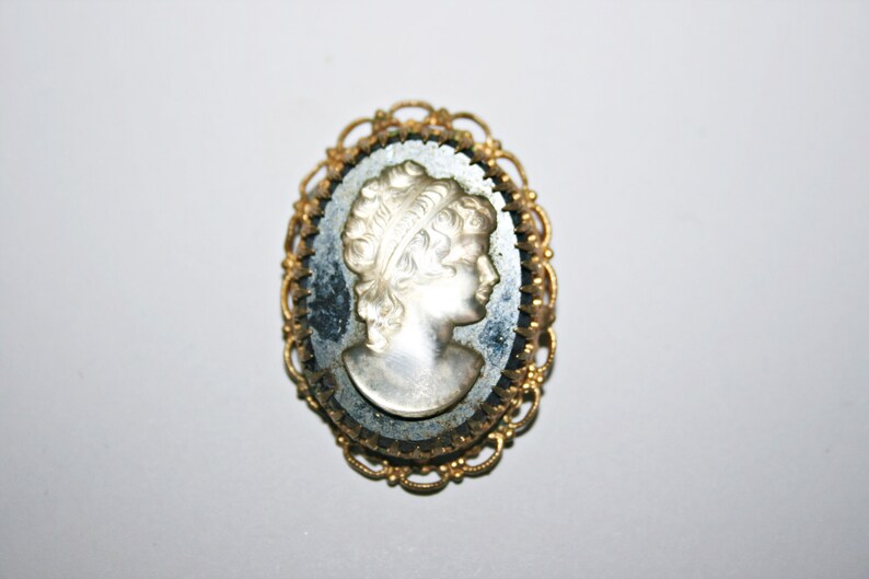 Vintage Faux Cameo Brooch