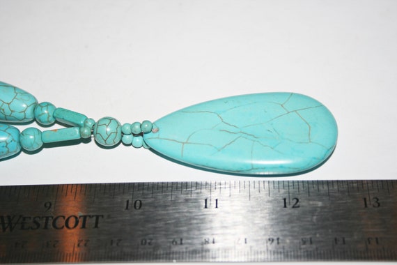 Vintage Turquoise Blue Howlite Necklace - image 2