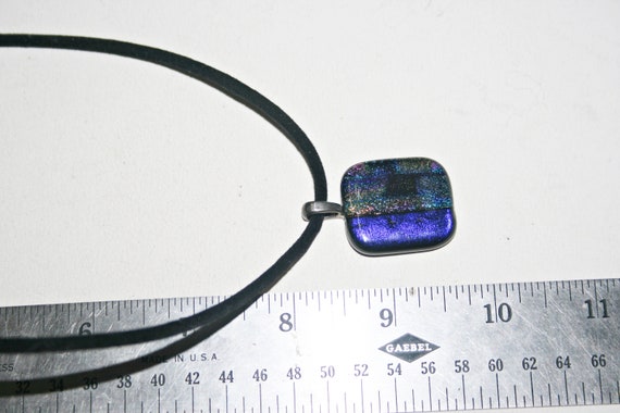 Vintage Artisan Glass Pendant Necklace - image 2