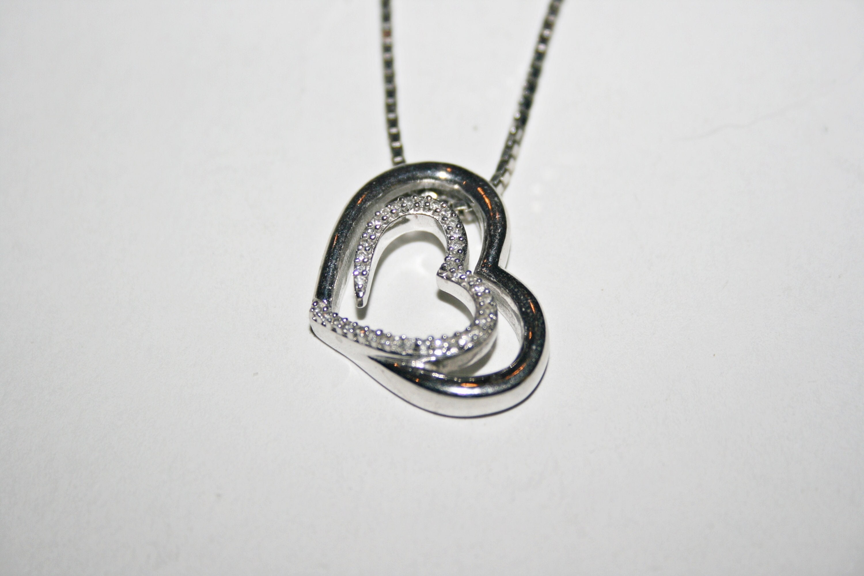 ★VINTAGE HOLLYWOOD★ Gemstone Heart Necklace Red Heart Gem Necklace, 18k Gold Plated, Heart Charm