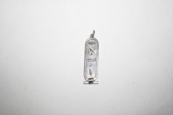 Vintage Sterling Silver Hieroglyphics Pendant