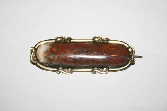 Antique Victorian Rolled Gold Scottish Banded Agat