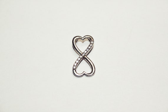 Vintage Sterling Silver Infinity Sign Pendant - image 1