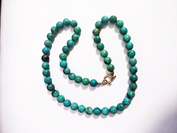 Antique Art Deco Turquoise Necklace
