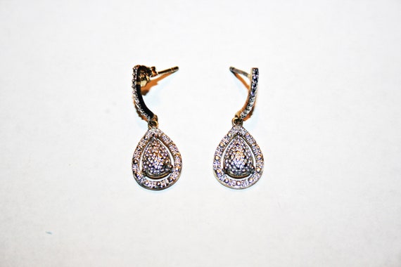 Vintage Sterling Silver Art Deco Style Earrings - image 4