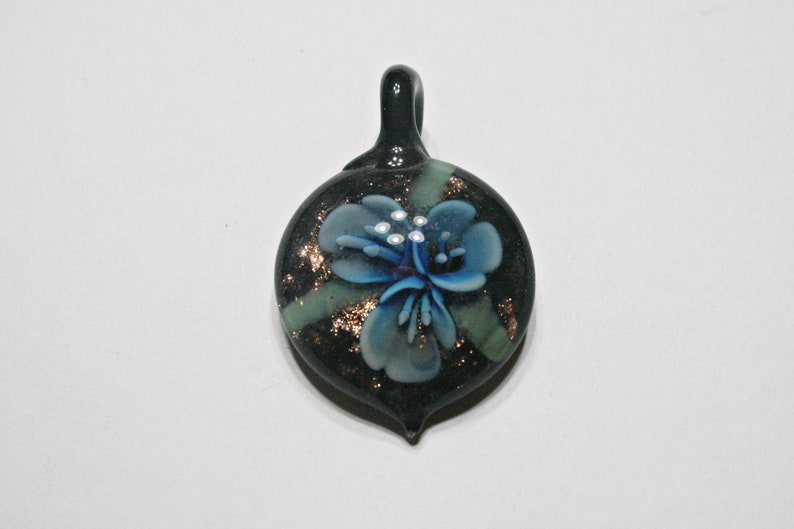 Vintage Murano Style Blue Glass Pendant