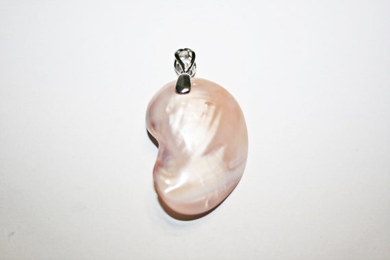 Vintage Sterling Silver and Pink Abalone Shell Tu… - image 5