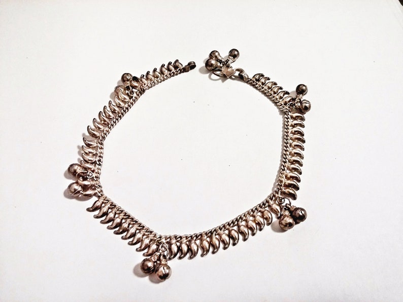 Vintage Indian Sterling Silver Mango Necklace
