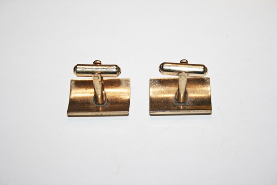 Vintage Swank Gold Tone Cuff Links - image 3