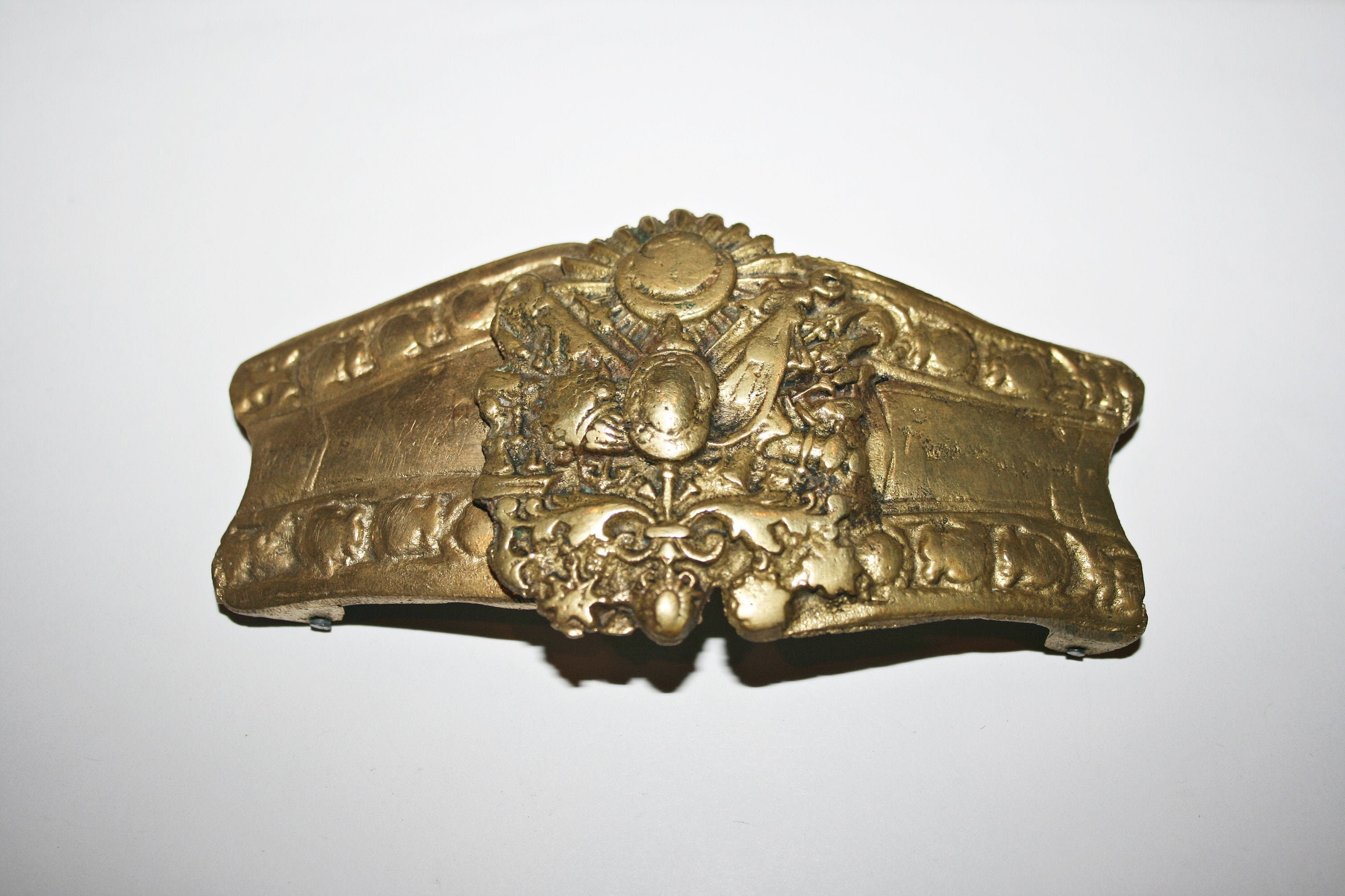 C1800s Antique Ottoman Brass Belt Buckle - Etsy display picture 3