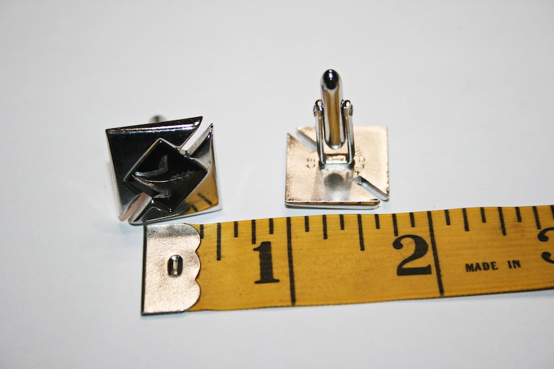 Vintage Swank Silver Tone Cuff Links