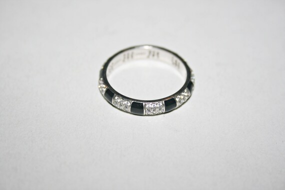 天然石 silver ring Stamped S925 Silver Ring With Clear Stone. Size 9. Split