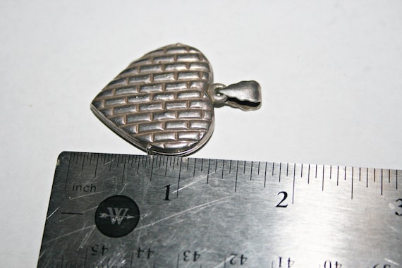 Vintage Sterling Silver Heart Locket - image 2