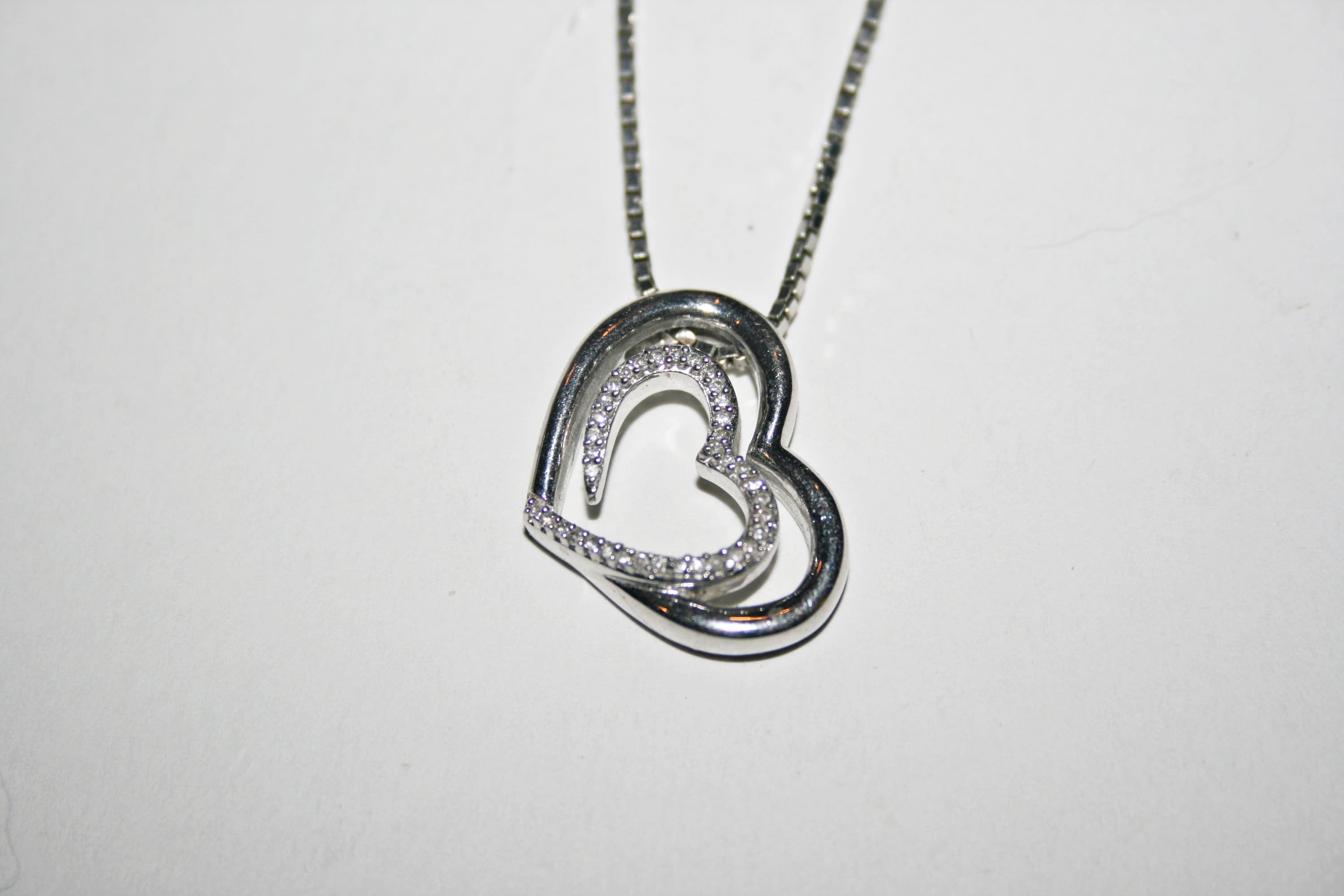 ネックレス・ペンダント STONEHENgE daily heart silver necklace 30 ct. t.w. Diamond Heart Pendant Necklace in Sterling Silver