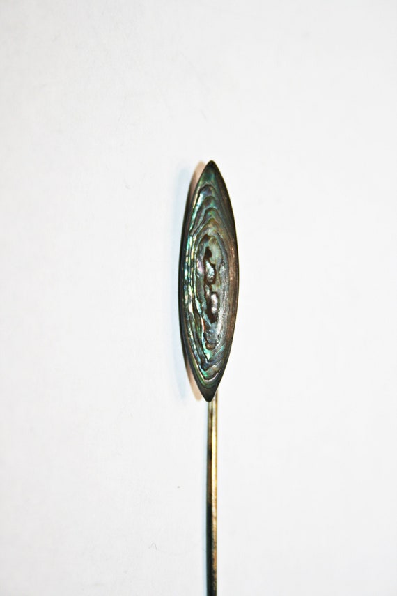 Antique Victorian Stick Pin With Abalone Shell