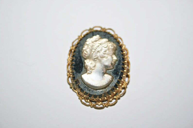 Vintage Faux Cameo Brooch