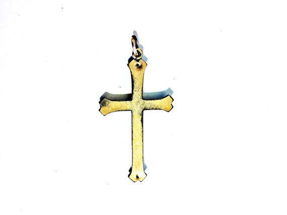 Antique Gold Filled Cross Pendant - Victorian Era… - image 6