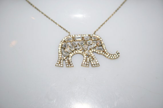 Vintage Sterling Silver Vermeil Elephant Pendant … - image 7