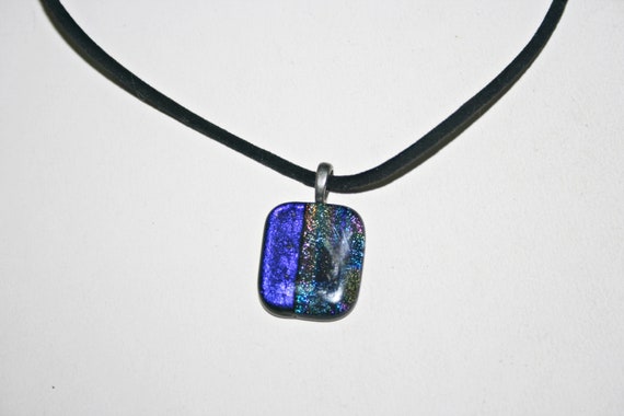 Vintage Artisan Glass Pendant Necklace - image 4