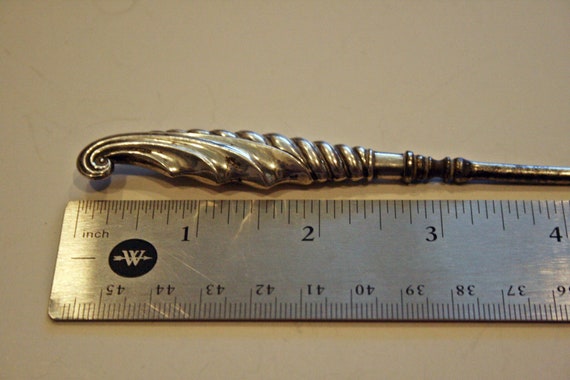 Antique Sterling Silver Button Hook - image 3