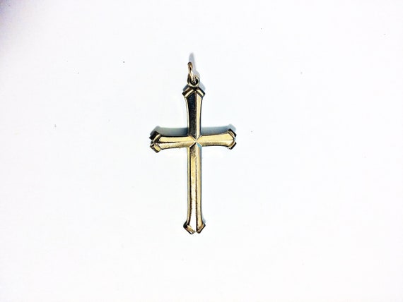 Antique Gold Filled Cross Pendant - Victorian Era… - image 1