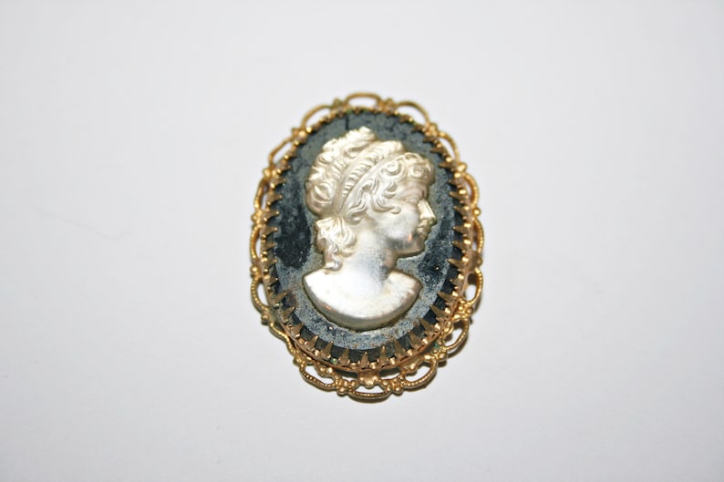 Vintage Faux Cameo Brooch