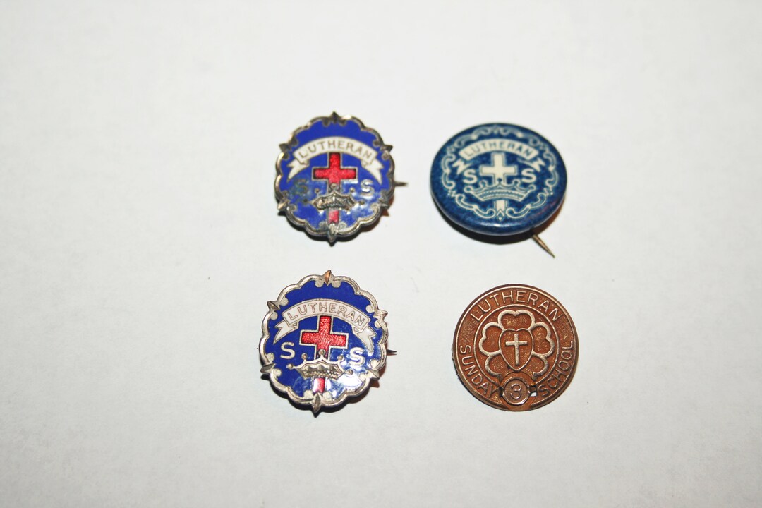 C1930s Set of Four Antique Lutheran Art Deco Pins - Etsy