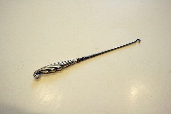 Antique Sterling Silver Button Hook - image 1