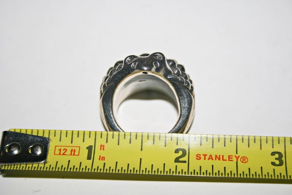 Size 6 - Vintage Sterling Silver Hedgehog Ring - image 3