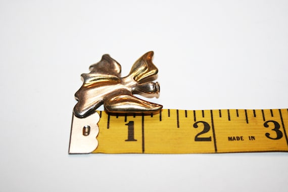 Vintage Gold Plated Sterling Silver Angel Brooch - image 2