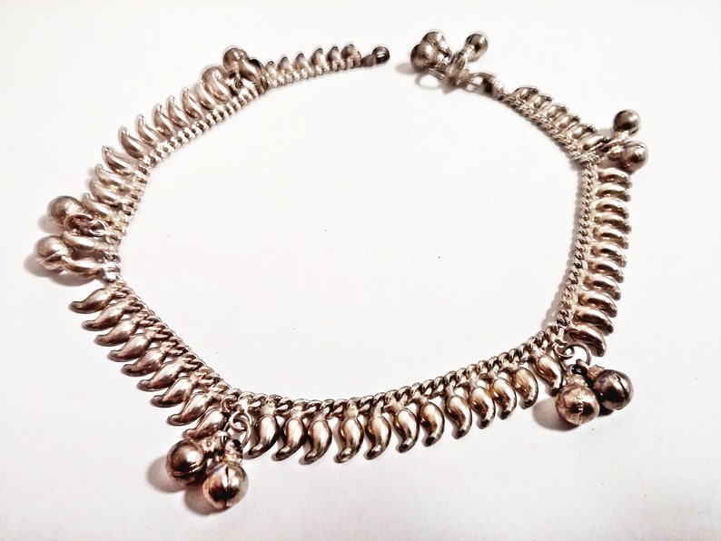 Vintage Indian Sterling Silver Mango Necklace