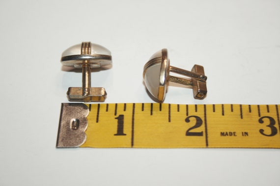 Vintage White Lucite Cuff Links - image 2