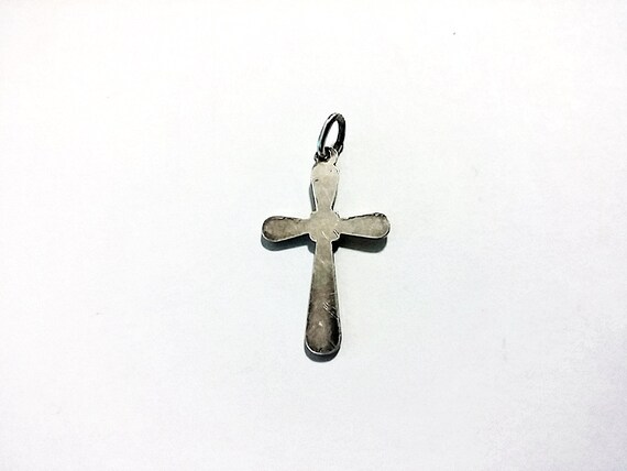 Antique 800 Silver Cross - image 9