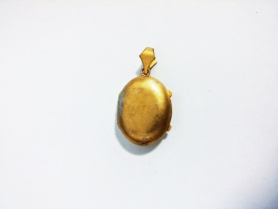 Antique French Victorian Era Ormolu Locket Pendant