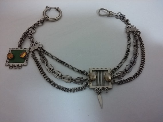 Antique Jugendstil Charivari Watch Chain - Free S… - image 2