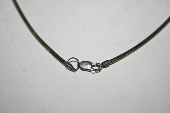 Vintage Sterling Silver Snake Chain Necklace - image 8