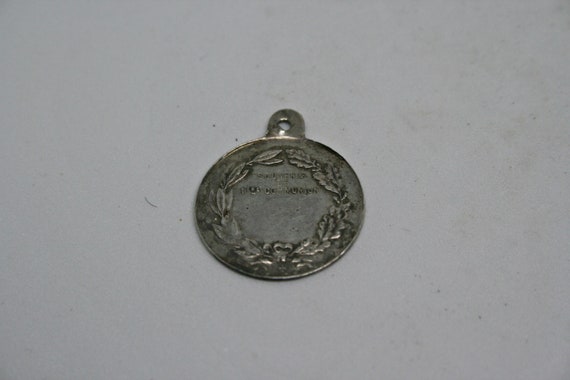 Antique French Silver First Communion Pendant - image 7