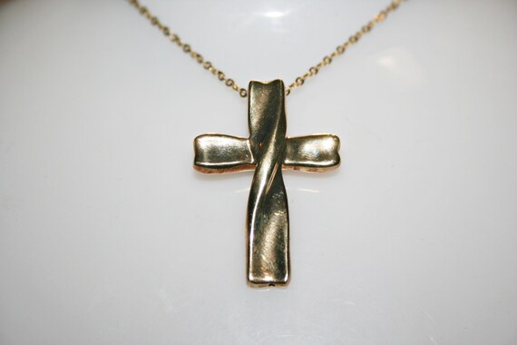 Vintage JCM Gold Vermeil Cross Pendant 