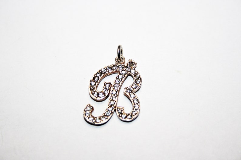 Vintage Sterling Silver Initial B Pendant
