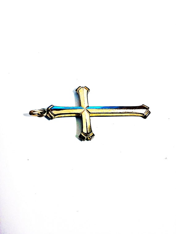 Antique Gold Filled Cross Pendant - Victorian Era… - image 3