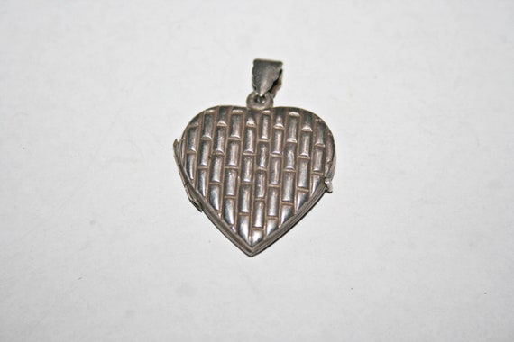 Vintage Sterling Silver Heart Locket - image 1