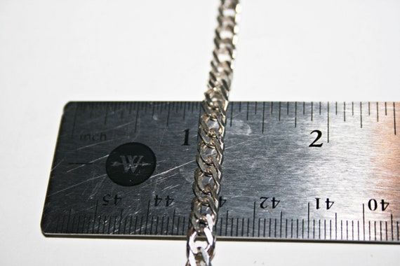 Vintage Wide Sterling Silver Chain Necklace - image 3