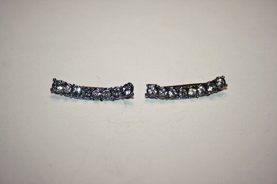 Set of c1930s Art Deco Clear Diamante Rhinestone … - image 3