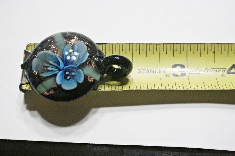 Vintage Murano Style Blue Glass Pendant