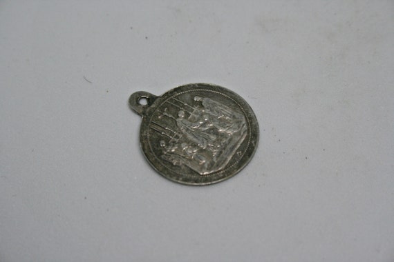 Antique French Silver First Communion Pendant - image 6