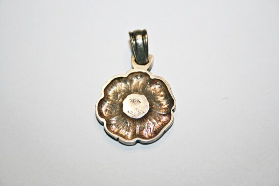 Vintage Sterling Silver and 18k Yellow Gold Flowe… - image 3