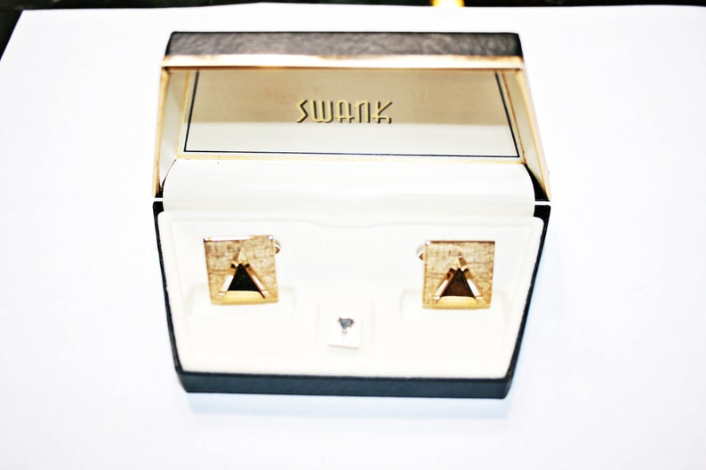 Vintage Art Deco Swank Cuff Links and Tie Tack Set