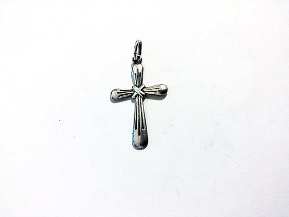 Antique 800 Silver Cross - image 2