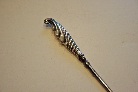 Antique Sterling Silver Button Hook - image 7
