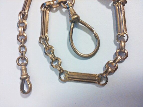 Antique Victorian Gold Filled Watch Chain - image 5